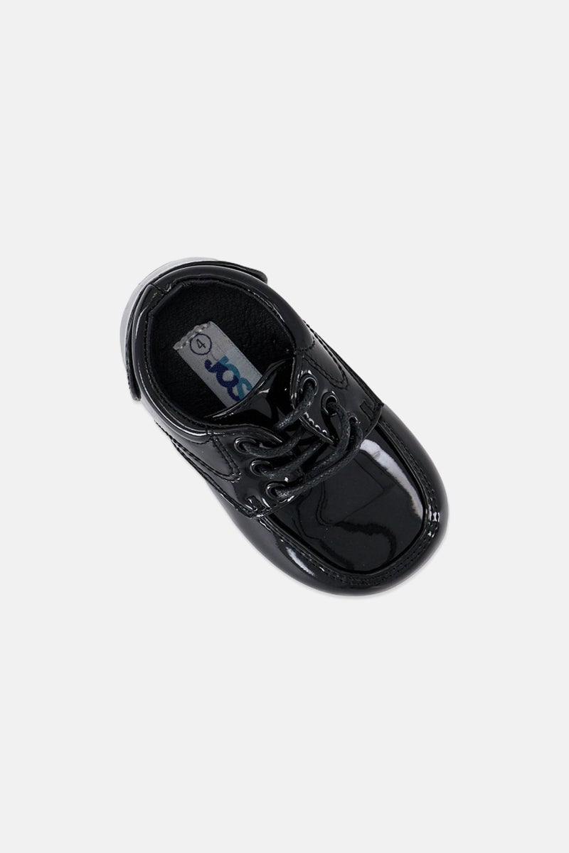 Josmo Toddlers Boy Lace Up Formal Shoes, Black  - Image 3