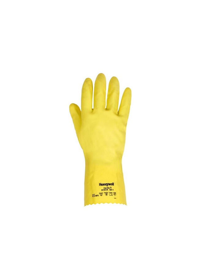 Honeywell 1-Pair Finedex Latex Gloves Reusable Long Cuff 0.4mmx30cm XX Large Yellow  - Image 2