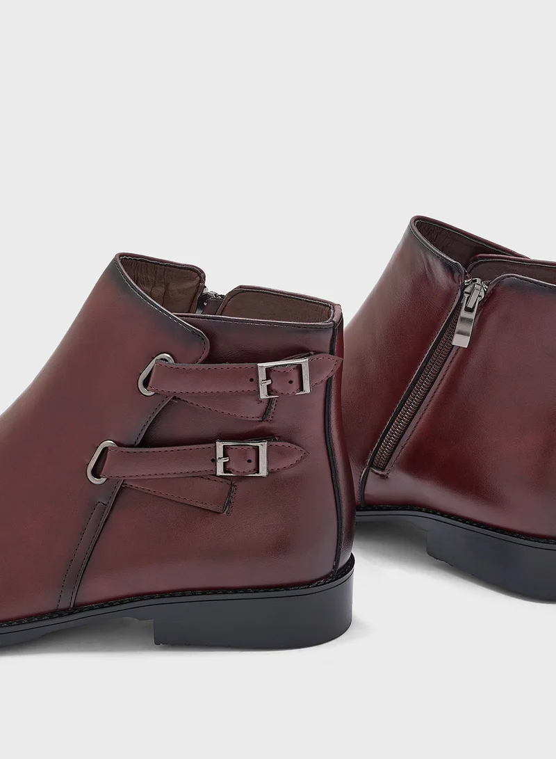 روبرت وود Buckle Detail Formal Pull On Boots