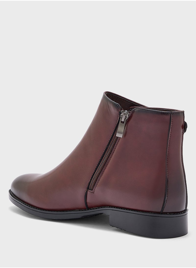Robert Wood Buckle Detail Formal Pull On Boots  - Image 3
