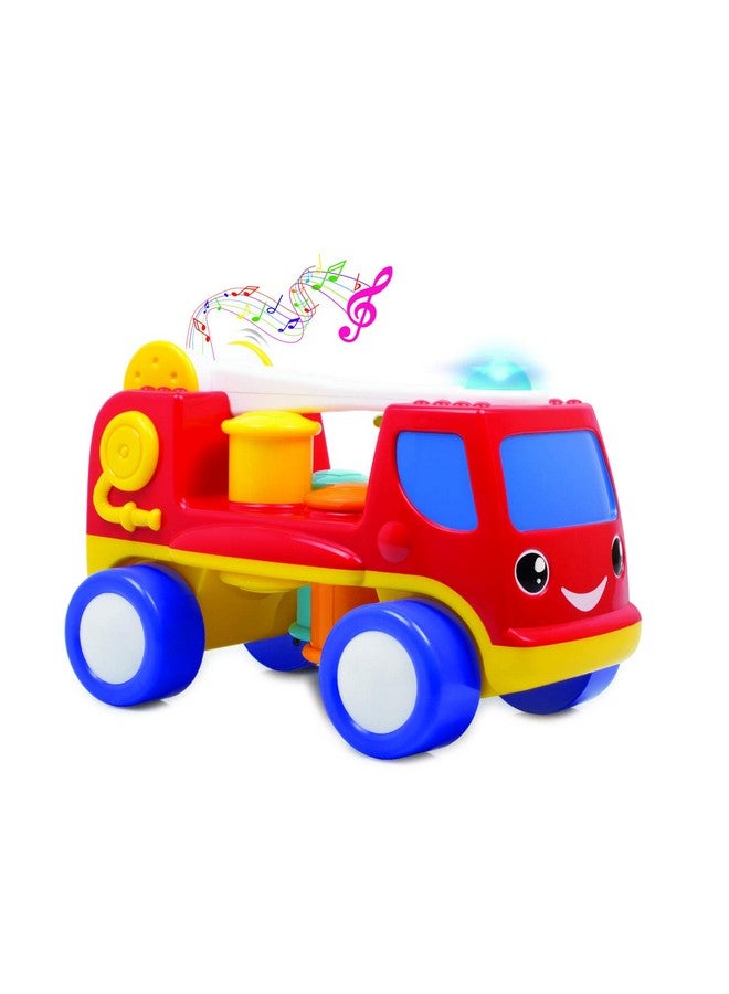 giggles Funskool Giggles Peg Basher Fire Engine Hammer Learning Toy For Kids Light & Sound 12 Months & Above Infant And Preschool Toys