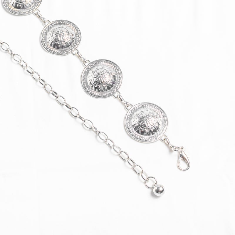 ذا بلاك بيرل اكسسوريز حزام معدن حريمي فضي - Image 2