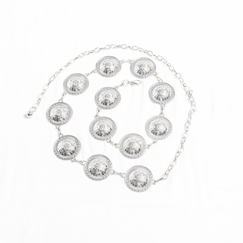 ذا بلاك بيرل اكسسوريز حزام معدن حريمي فضي - Image 1