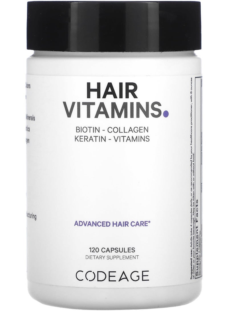 Codeage Hair Vitamins, 120 Capsules