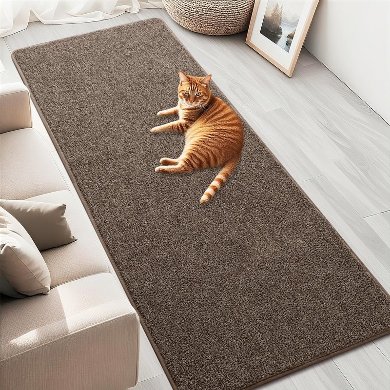 HQAYW 2x6 Soft Runner Rug for Hallways, Thickened Memory Foam Small Throw Bedside Rugs for Bedroom Living Room, Indoor Low Pile Washable Non Slip Carpet for Teens Kids Nursery Dorm Decor, Brown - Image 2