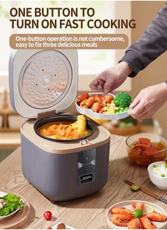 Generic 1.2 Liter Mini Multifunctional Non-Stick 200 Watt Small Portable Mechanical Home Rice Cooker for 1-2 People  - Image 2