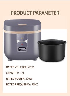 Generic 1.2 Liter Mini Multifunctional Non-Stick 200 Watt Small Portable Mechanical Home Rice Cooker for 1-2 People  - Image 3