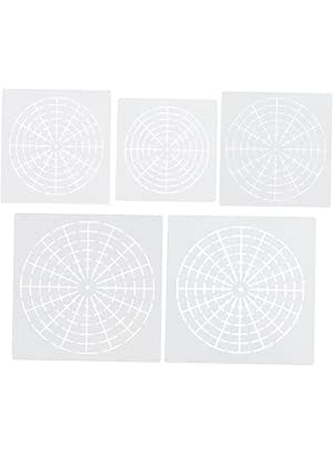 5 Sheets Mandala Stencil Templates For Wall Painting And Dotting Art Decor - Image 1