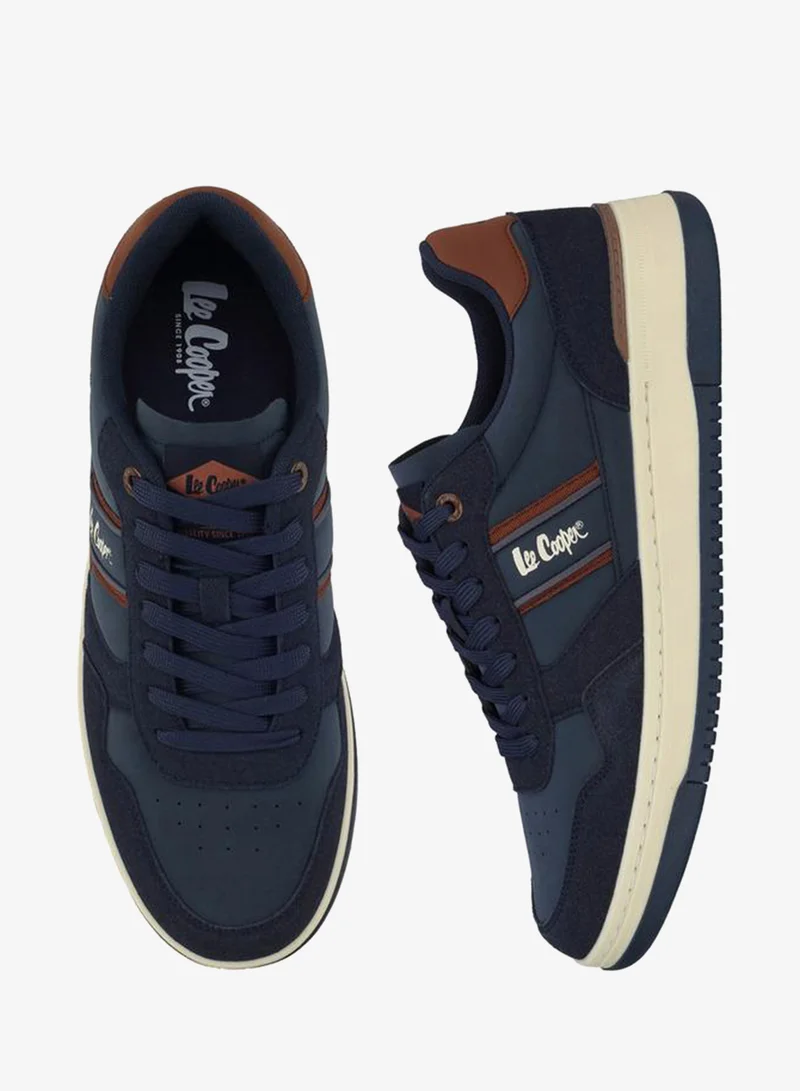 Lee Cooper Men Logo Print Lace-Up Ankle Sneakers