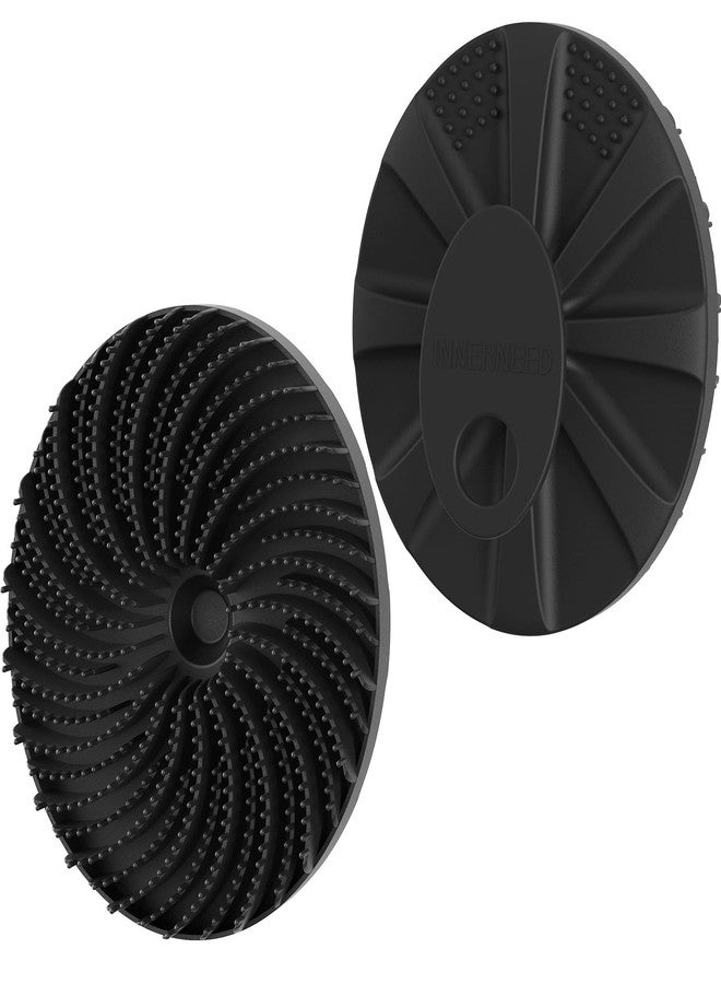 INNERNEED Food-Grade Silicone Body Scrubber Bath Shower Cleansing Brush, Gentle Exfoliating and Massaging, Nice Foaming, More Hygienic and Last Longer (Black) - Image 1