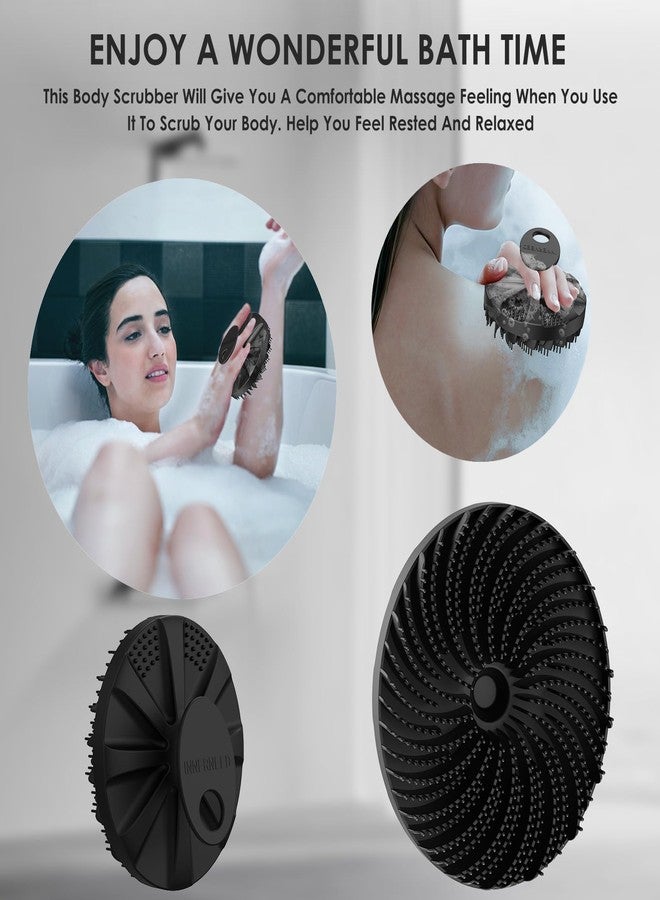 INNERNEED Food-Grade Silicone Body Scrubber Bath Shower Cleansing Brush, Gentle Exfoliating and Massaging, Nice Foaming, More Hygienic and Last Longer (Black) - Image 5