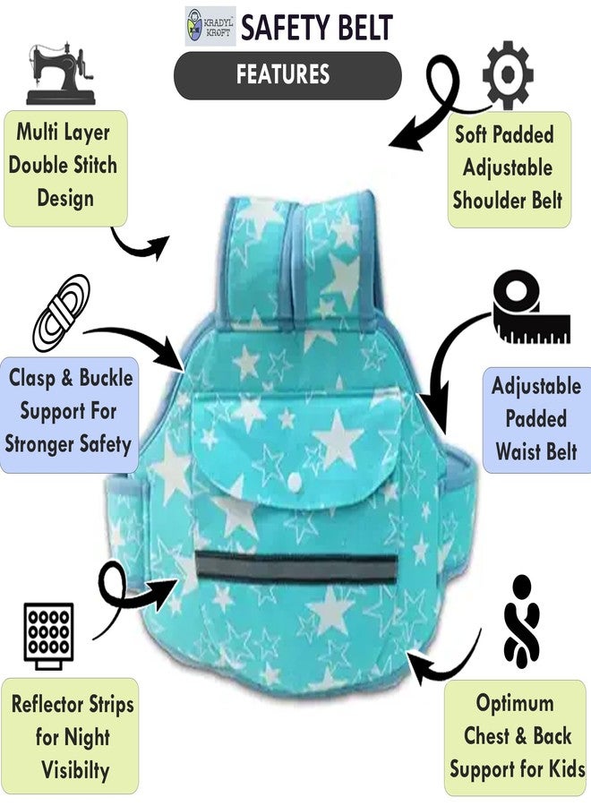 Kradyl Kroft Scooter Safety Belt | Two Wheeler Child Safety Seat Belt (Blue Star), 1 Count - Image 5