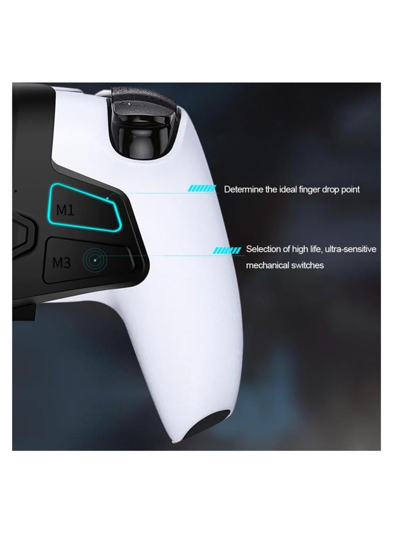 SYOSI - Back Button for PS5 Controller, Back Extension Buttons DIY Kits for PS5 DualSense Controller, PS5 Back Clip Button Programmable and Turbo (White) - Image 1