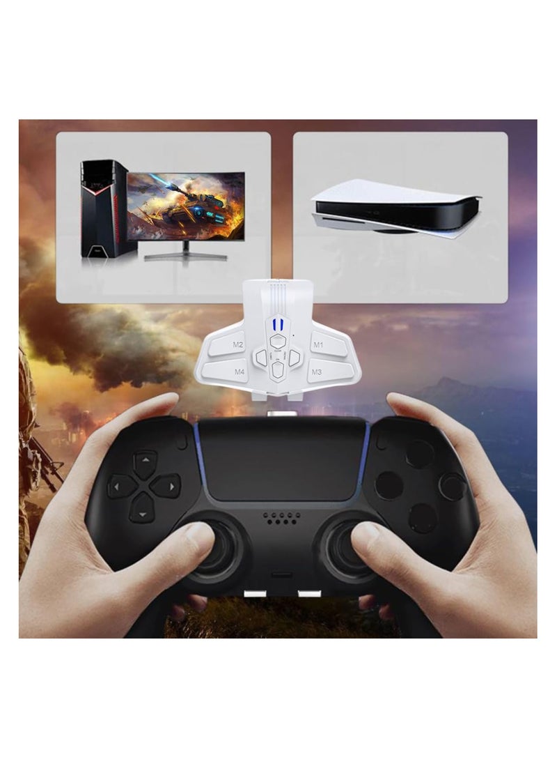 SYOSI - Back Button for PS5 Controller, Back Extension Buttons DIY Kits for PS5 DualSense Controller, PS5 Back Clip Button Programmable and Turbo (White) - Image 1