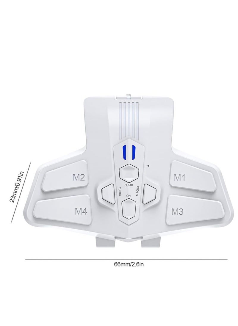 SYOSI - Back Button for PS5 Controller, Back Extension Buttons DIY Kits for PS5 DualSense Controller, PS5 Back Clip Button Programmable and Turbo (White) - Image 1