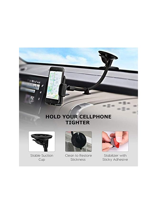 Green Tiger Cell Phone Holder for Car, Windshield Long arm Car Phone Mount with One Button Design and anti-Skid Base Car Holder for iPhone - Image 2