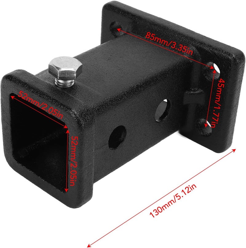 woobles Trailer Receiver Tube, 2in Bolt On Receiver Tube Trailer Hitch Receiver Adapter Moulded Steel Hitch Receiver Tube Universal for Pickup Trucks - Image 5