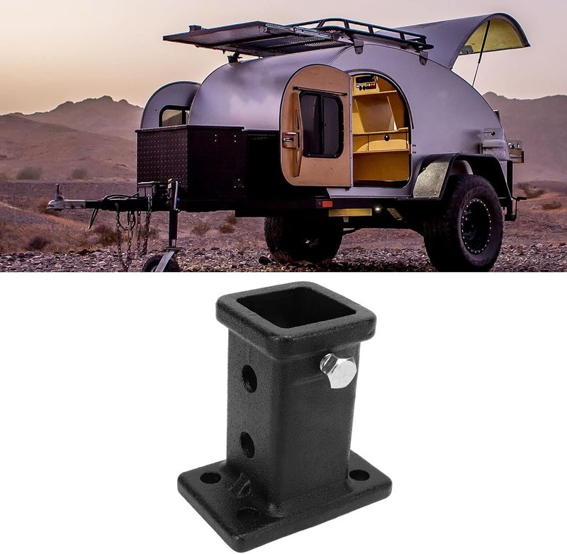 woobles Trailer Receiver Tube, 2in Bolt On Receiver Tube Trailer Hitch Receiver Adapter Moulded Steel Hitch Receiver Tube Universal for Pickup Trucks - Image 4