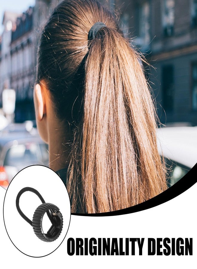 minkissy Rhinestone Ponytail Cuff Hair Tie Set 2Pcs Elastic Glitter Ponytail Holders for Women and Girls Unique Hair Accessories for Everyday and Party Styling - Image 5