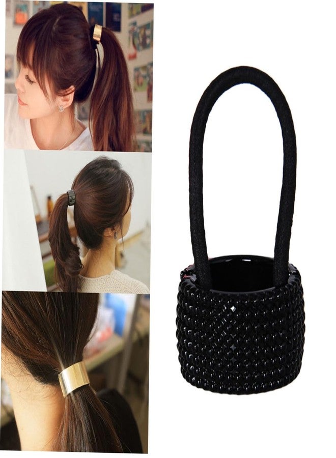 minkissy Rhinestone Ponytail Cuff Hair Tie Set 2Pcs Elastic Glitter Ponytail Holders for Women and Girls Unique Hair Accessories for Everyday and Party Styling - Image 2