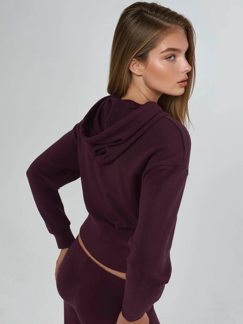 بوسيم BUSEM Hooded Long Sleeve Zipper Jacket