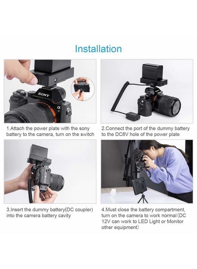 Fomito NP-F970 F960 F750 F770 F550 Battery Adapter Replacement ACPW20 Power Adapter Conveter to FW50 Dummy Battery for Sony A7 A7II A7R A7RII A7S A7S2 A7M A7M2 A6500 A6000 A5100 A3000 NEX5 DSC-RX10 - Image 5