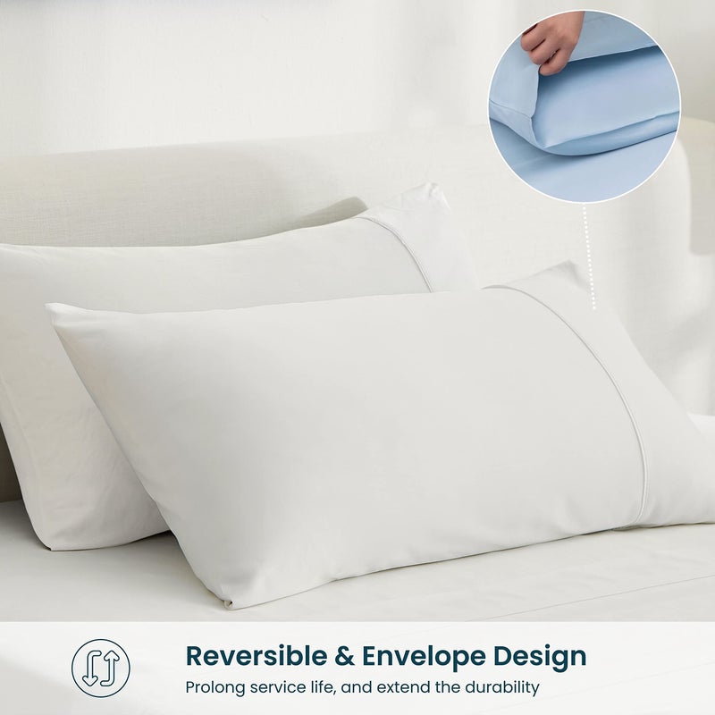 Gokotta Bamboo Rayon ملاءة ملوثة وحالات وسادة تبريد ناع - Image 3