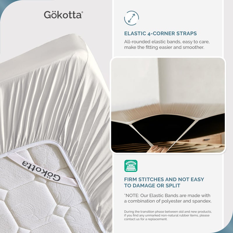 Gokotta Bamboo Rayon ملاءة ملوثة وحالات وسادة تبريد ناع - Image 2