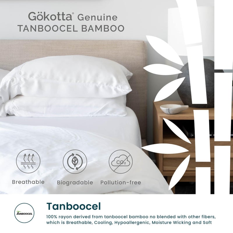 Gokotta Bamboo Rayon ملاءة ملوثة وحالات وسادة تبريد ناع - Image 5