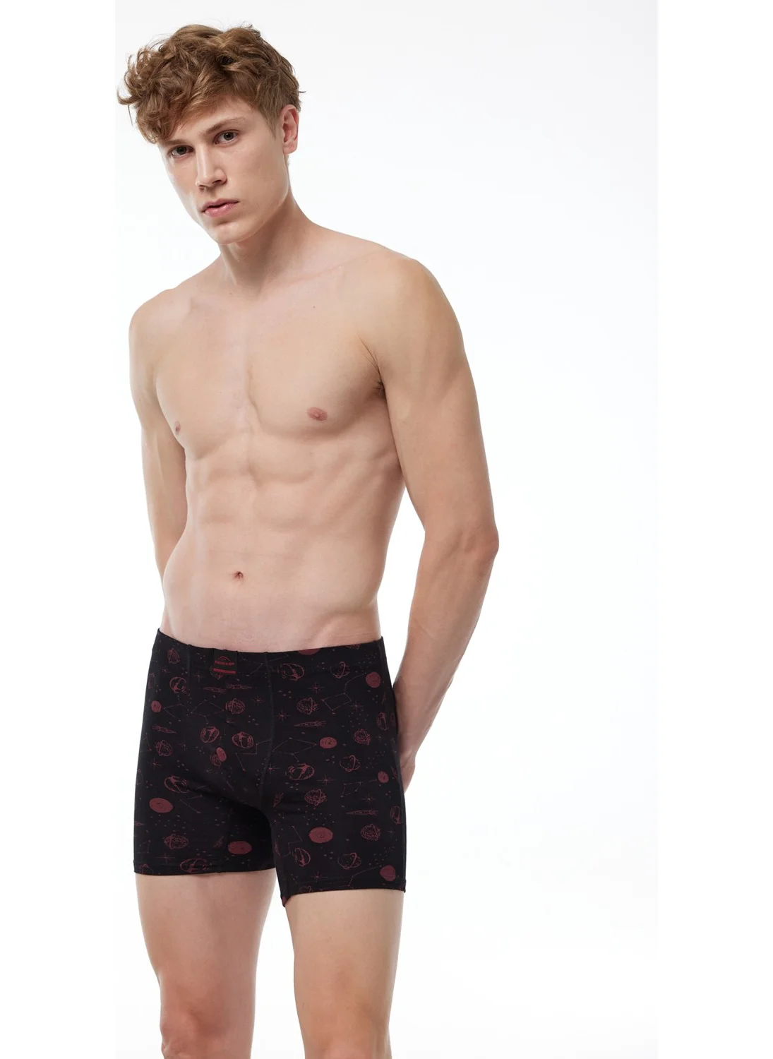 Malabadi Men's Patterned 8 Pack Modal Long Boxer 8 Pieces 8M250