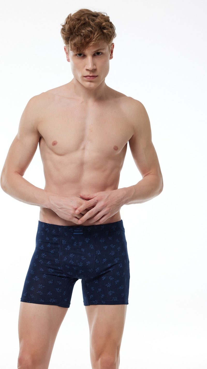 Malabadi Men's Patterned 8 Pack Modal Long Boxer 8 Pieces 8M250  - Image 5