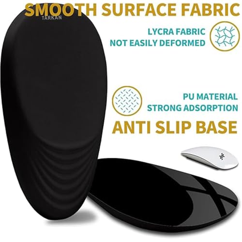 Tarkan Ergonomic Mouse Pad, Memory Foam Wrist Rest Pain Relief Mousepad with Non-Slip PU Base (Waves | Black) - Image 5