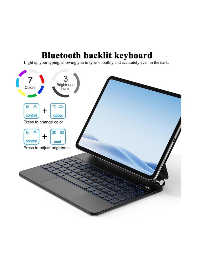 Protect PROTECT Magnetic Tablet Keyboard | For iPad 10.9-inch / 11-inch | Bluetooth | With Trackpad | Backlit | Grey | Model: HL118-128  - Image 3