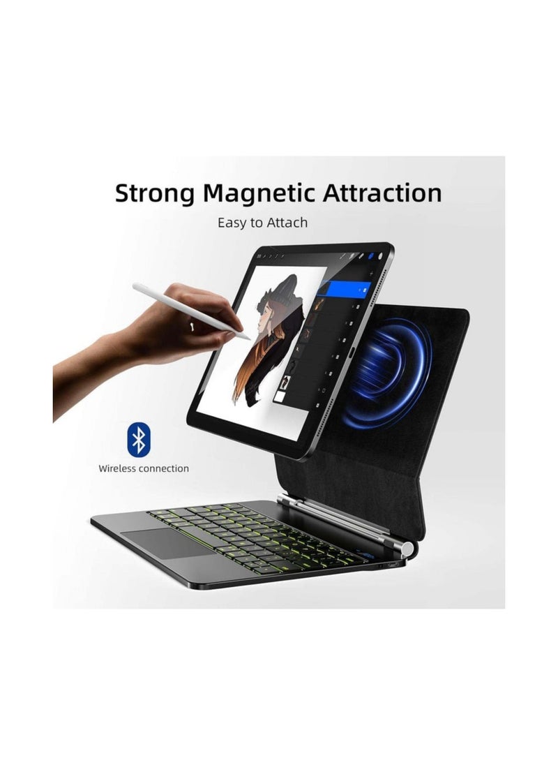 Protect PROTECT Magnetic Tablet Keyboard | For iPad 10.9-inch / 11-inch | Bluetooth | With Trackpad | Backlit | Grey | Model: HL118-128  - Image 5