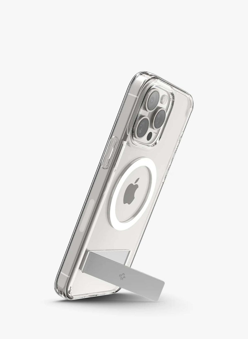 Techie iPhone 15 Pro Max Hybrid Transparent MagSafe Case With Built-in Kick Stand, Anti-Yellow Shockproof Transparent Back Cover case for iPhone 15 Pro Max Spigene Series. - Image 3
