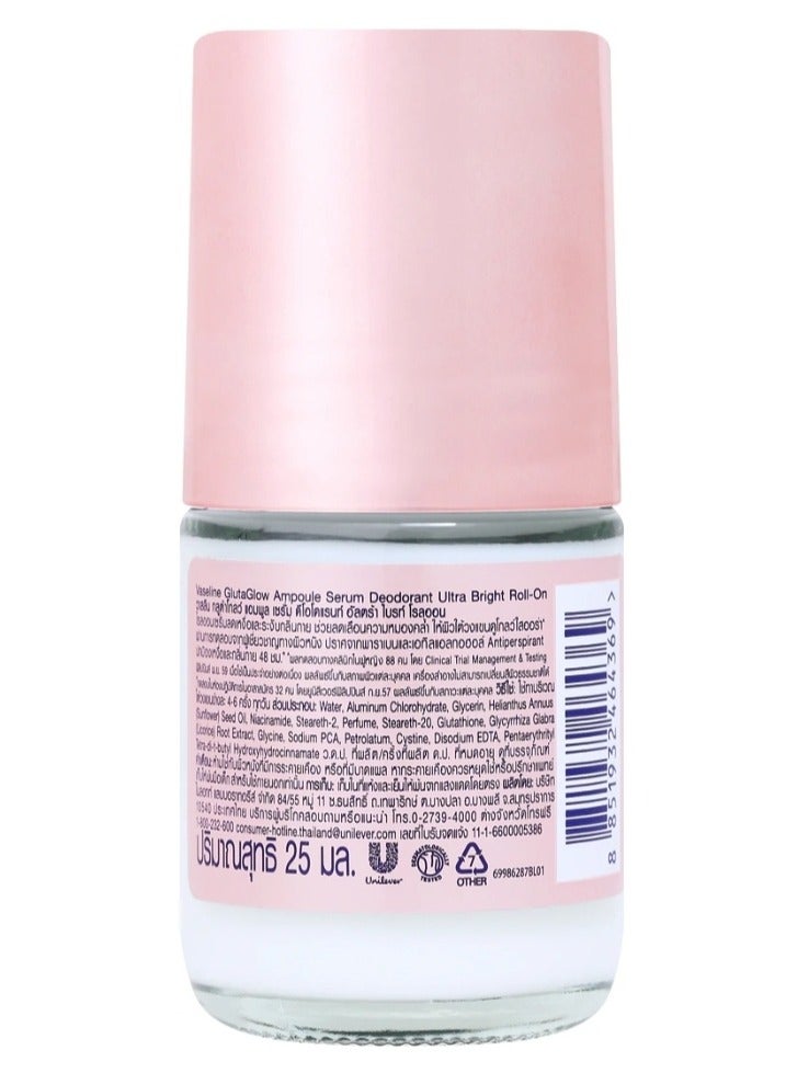 VASELINE Glutaglow Ampoule Serum Deodorant Ultra Bright Roll-on 25 ml. - Image 3