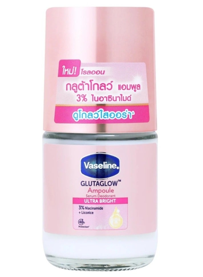 VASELINE Glutaglow Ampoule Serum Deodorant Ultra Bright Roll-on 25 ml. - Image 2