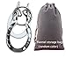 SHUYUE Classical Metal Horseshoe Puzzle Traditional Brain Teaser Puzzles Jigsaw Toy Silver - Image 2