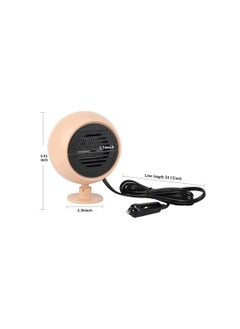 McDou Car Portable Heater Plugged into Cigarette Lighter Car Heater and Cooling Fan （Pink）  - Image 4