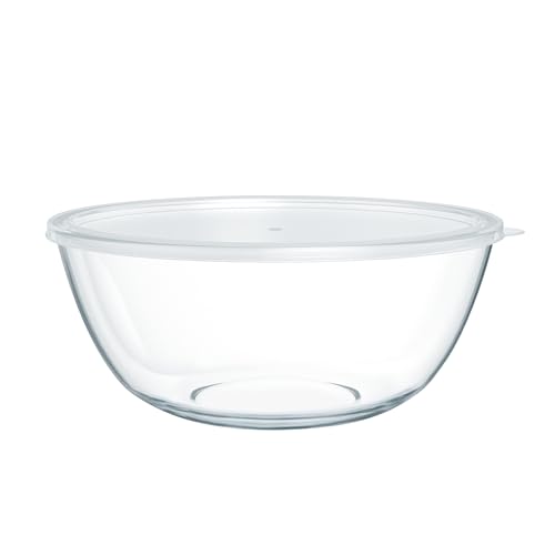 Quald 47 Qt Extra Large Glass Mixing Bowls Clear Glass Salad Cooking Bowls for Kitchen Salad Bread Storage - Image 1