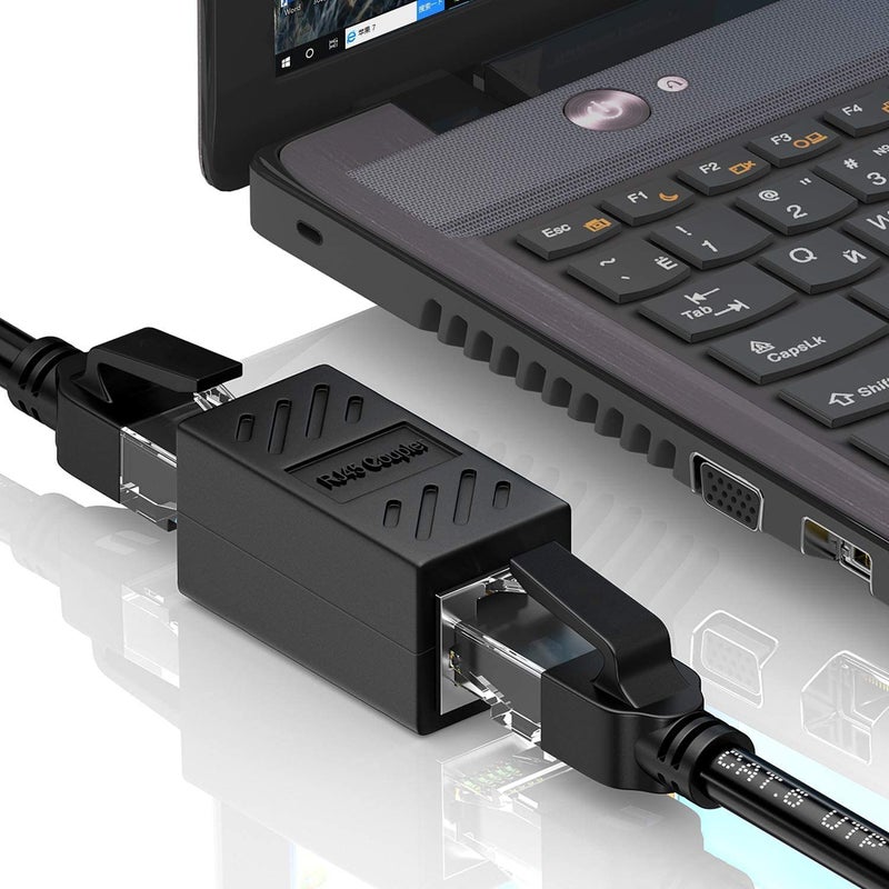 Sado موصل Sadow Shielded 8p8c RJ45، محول تمديد كابل Ethernet ADSL، موصل أنثوي إلى أنثوي، متوافق مع كابل Cat7 Cat6 Cat5e (عبوة من 4) - Image 3