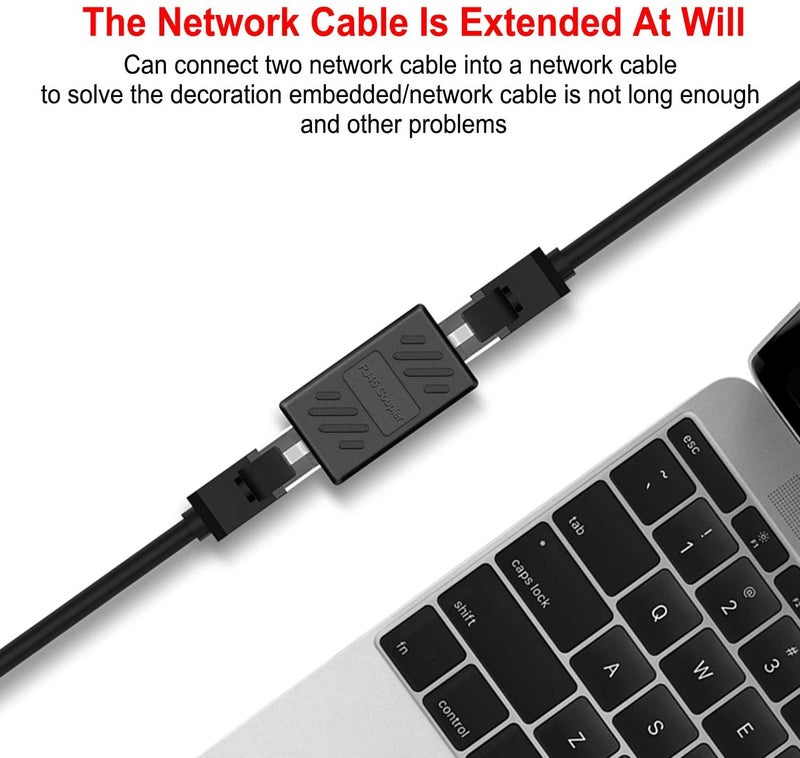 Sado موصل Sadow Shielded 8p8c RJ45، محول تمديد كابل Ethernet ADSL، موصل أنثوي إلى أنثوي، متوافق مع كابل Cat7 Cat6 Cat5e (عبوة من 4) - Image 4