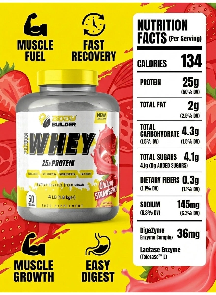 Body Builder Premium Whey Protein Crispy Strawberry 4lbs