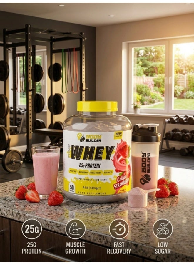Body Builder Premium Whey Protein Crispy Strawberry 4lbs