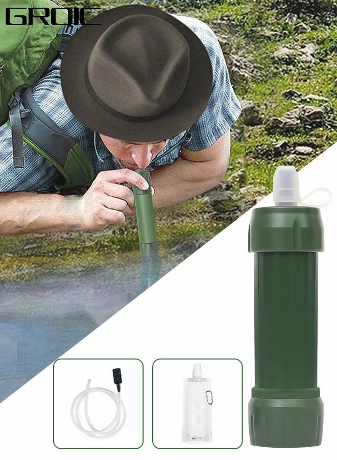 GROIC Personal Water Filter Straw Portable Emergency Water Filtration System Hiking Camping Straw Survival Gear Emergency Preparedness,Outdoor Camping Equipment - Image 1