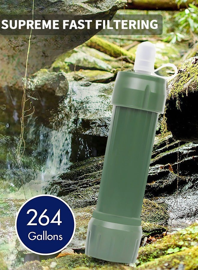 GROIC Personal Water Filter Straw Portable Emergency Water Filtration System Hiking Camping Straw Survival Gear Emergency Preparedness,Outdoor Camping Equipment - Image 2