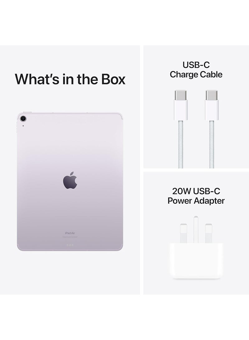 ابل  iPad Air 2024 (الجيل السادس) M2 مقاس 13 بوصة وسعة 256 جيجابايت وواي فاي أرجواني - إصدار عالمي - Image 5