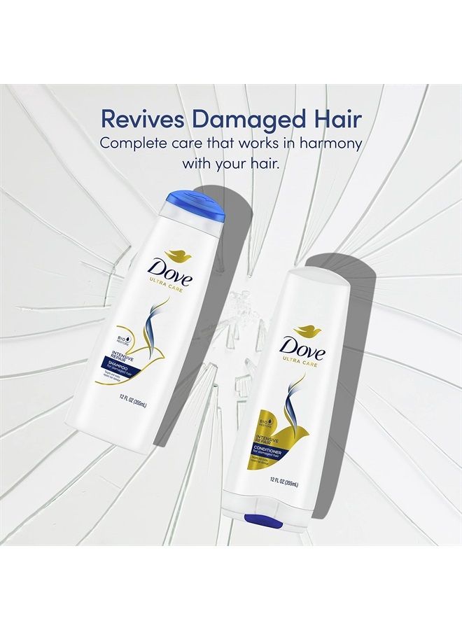 Dove Nutritive Solutions Strengthening Shampoo Intensive Repair 4 Count Formula for Damaged Hair Dry Hair Shampoo With Keratin Actives 12 oz - Image 1