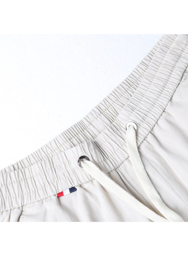Fomoce men's Fashion Casual Drawstring Elastic Waist Comfortable Straight-leg Pants For Autumn - Image 3