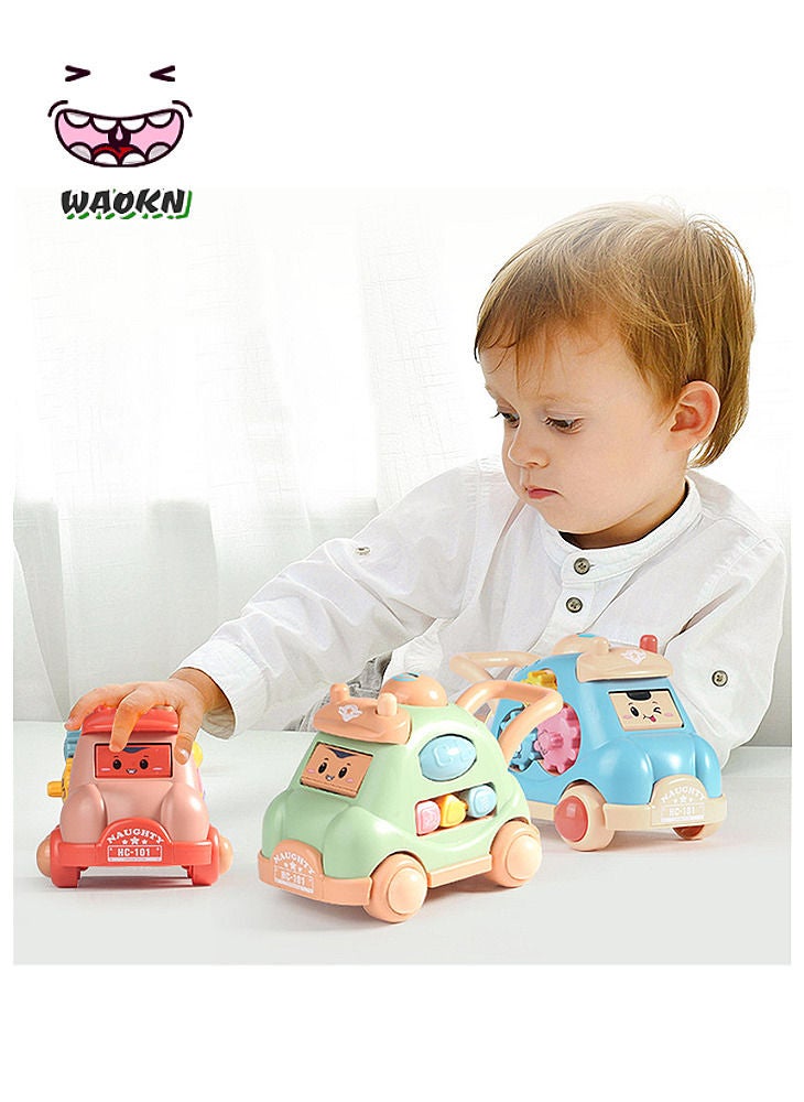 WAOKN Children's Sound and Light Toy Stroller, Children's Toy Stroller That Switches Expressions by Pressing Buttons, with Gorgeous Lights and Music (Green) - Image 2